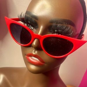 Red cat eye shades